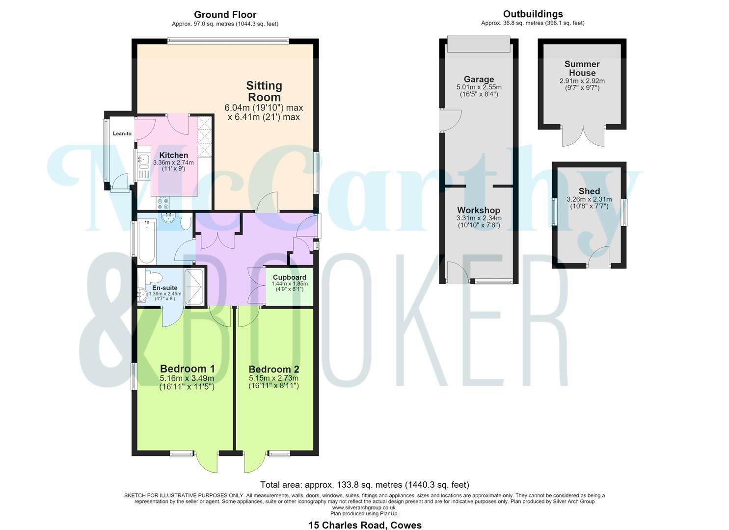 VERY WELL PRESENTED BUNGALOW - Charles Road, Cowes floorplan